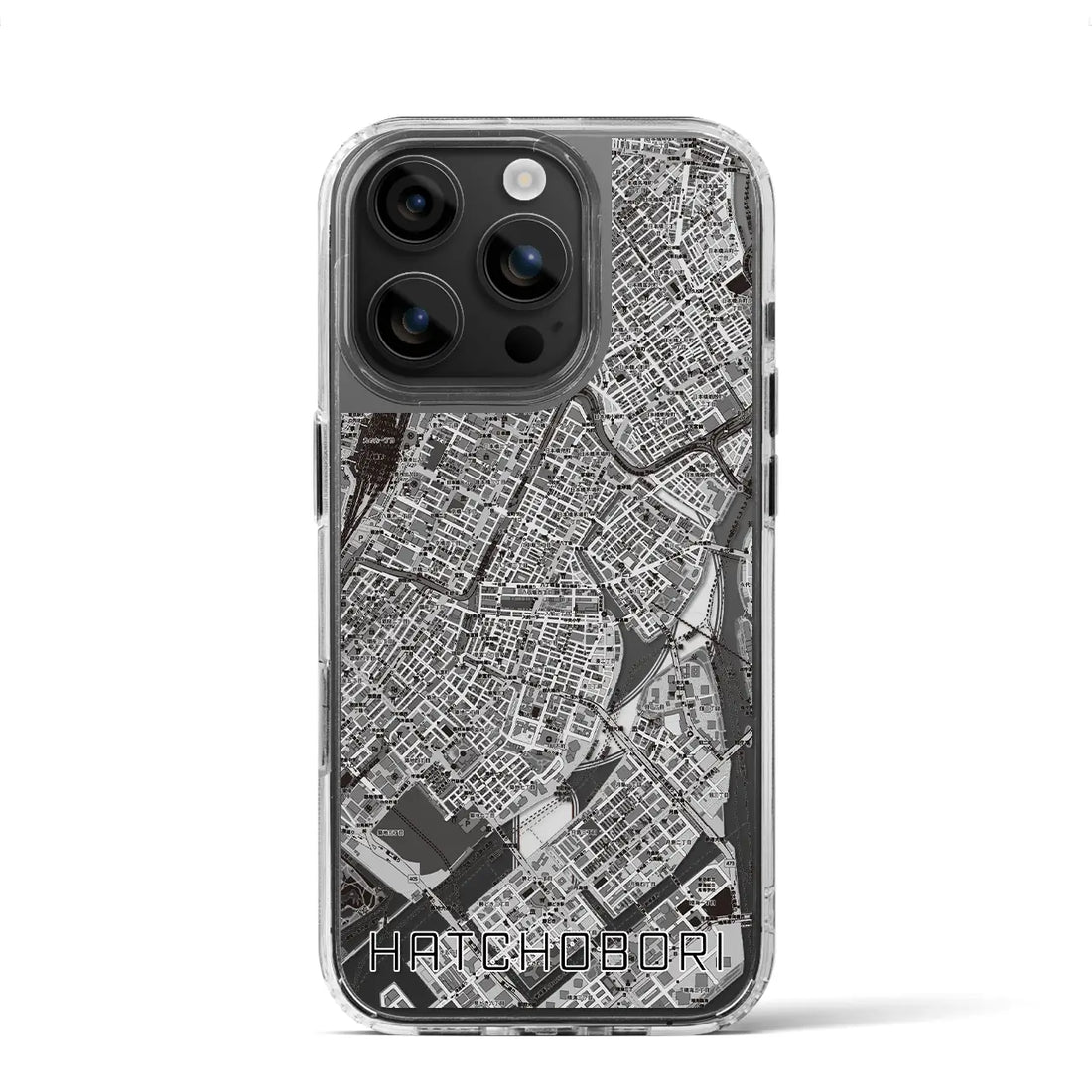 【八丁堀(東京都)】地図柄iPhoneケース(MagSafeタイプ)