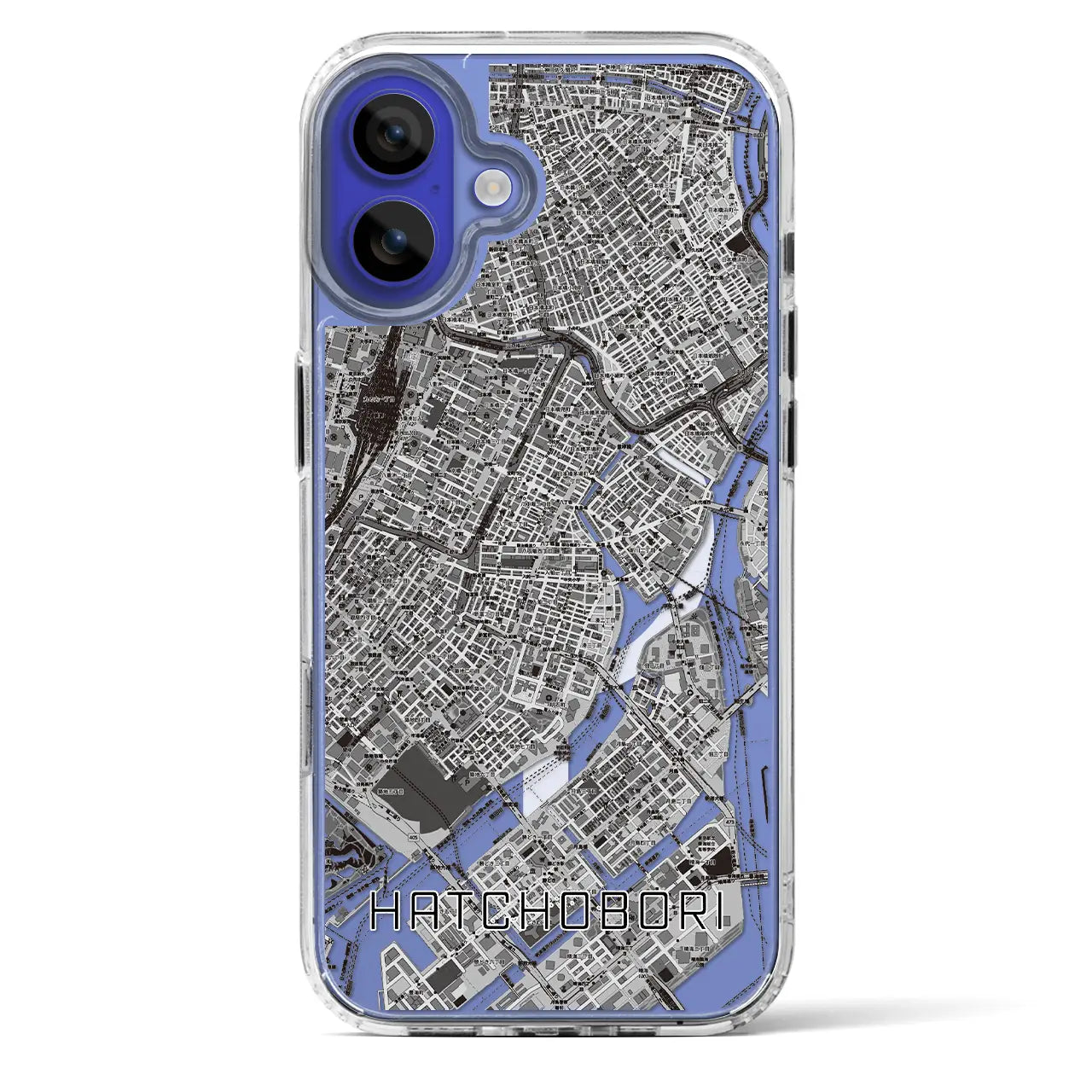 【八丁堀（東京都）】地図柄iPhoneケース（MagSafeタイプ）