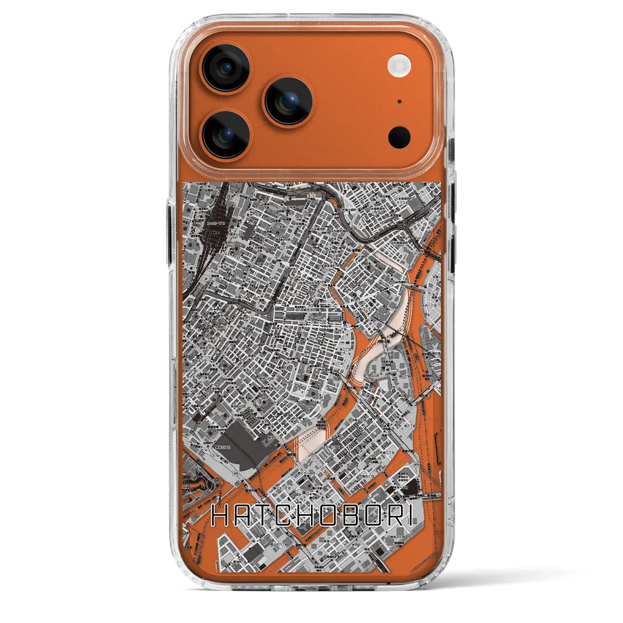 【八丁堀（東京都）】地図柄iPhoneケース（MagSafeタイプ）