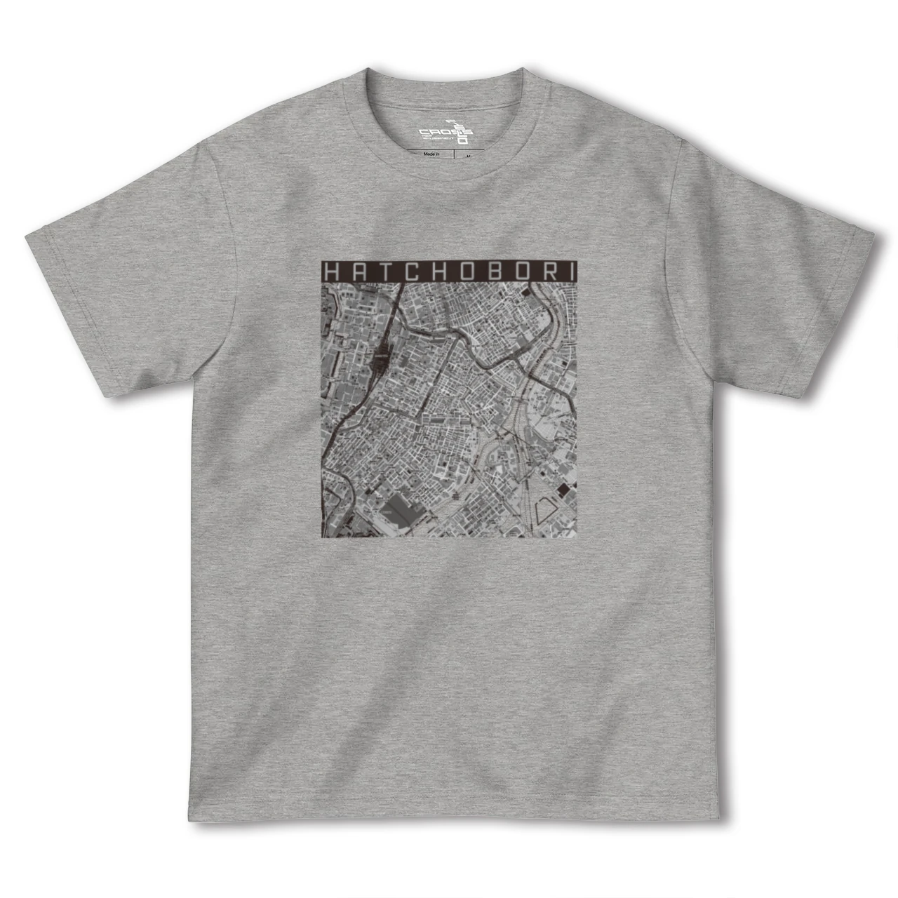 【八丁堀（東京都）】地図柄ヘビーウェイトTシャツ