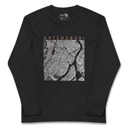 【八丁堀（東京都）】地図柄ロングスリーブTシャツ