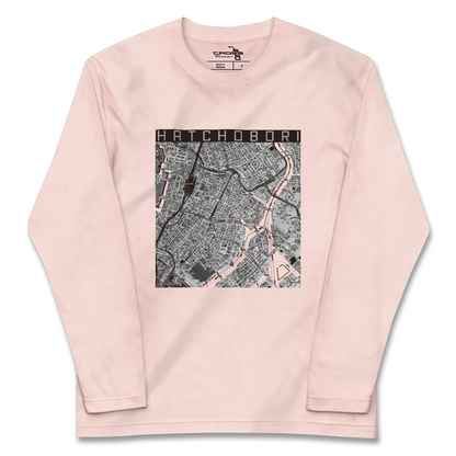 【八丁堀（東京都）】地図柄ロングスリーブTシャツ