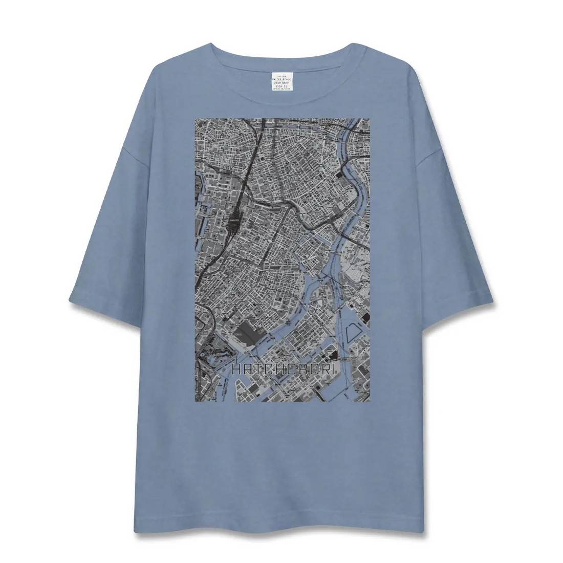 【八丁堀（東京都）】地図柄ビッグシルエットTシャツ