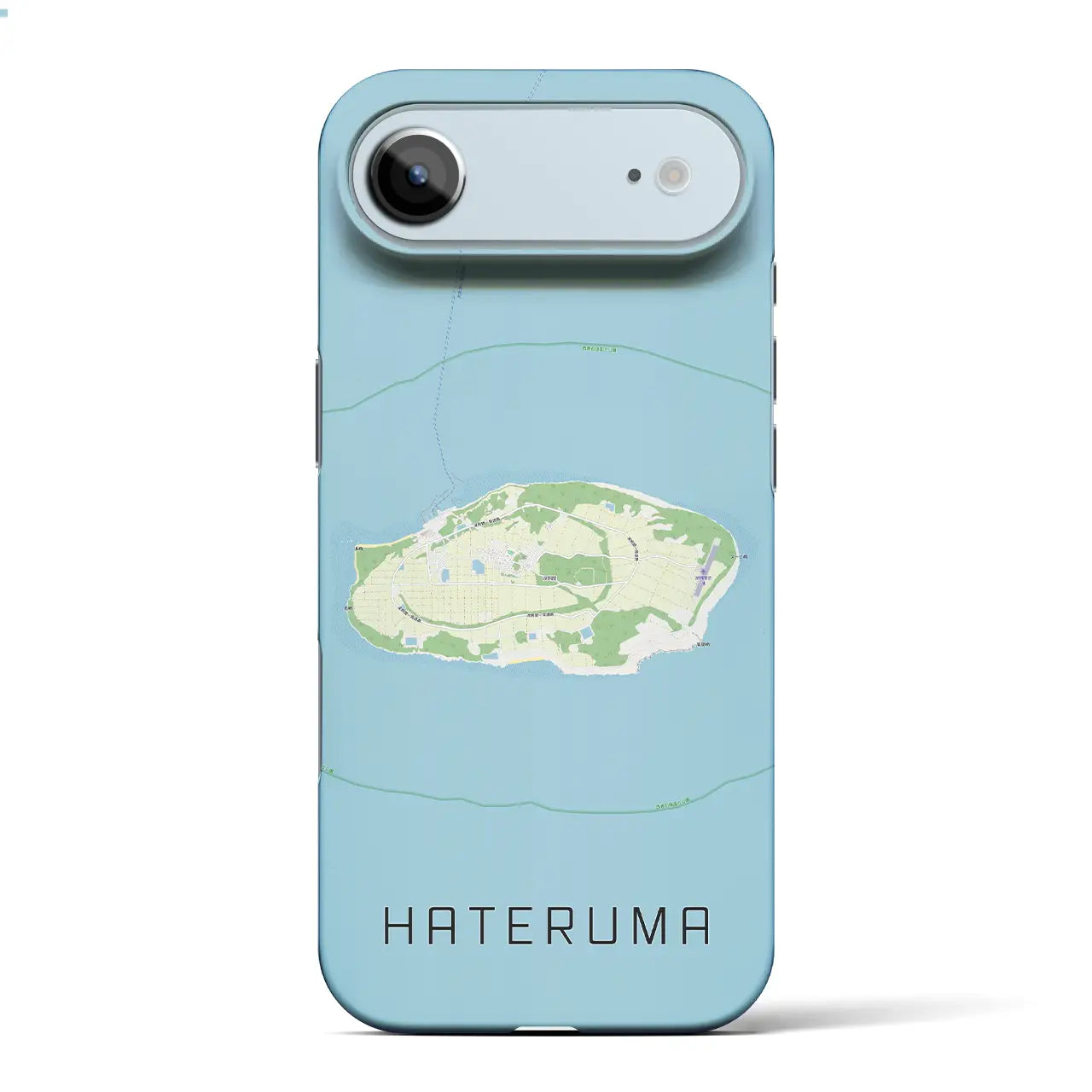 【波照間（沖縄県）】地図柄iPhoneケース（バックカバータイプ）ブラック・iPhone 17 Pro Max 用