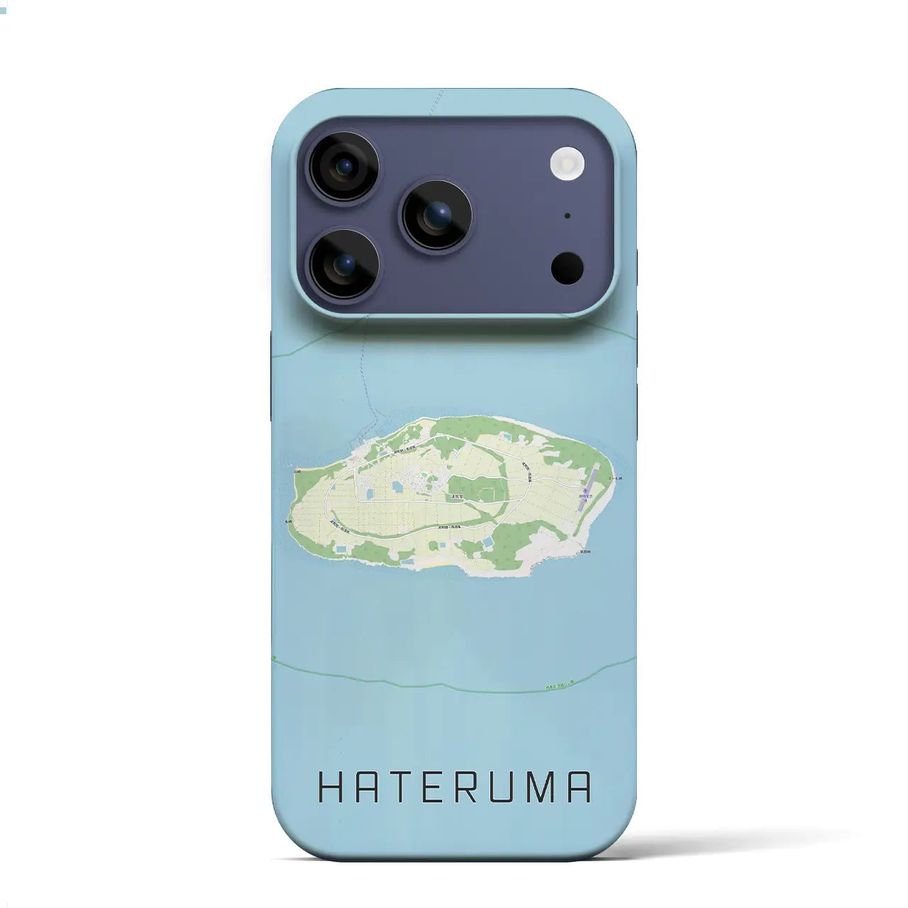 【波照間（沖縄県）】地図柄iPhoneケース（バックカバータイプ）ナチュラル・iPhone 17 Pro Max 用