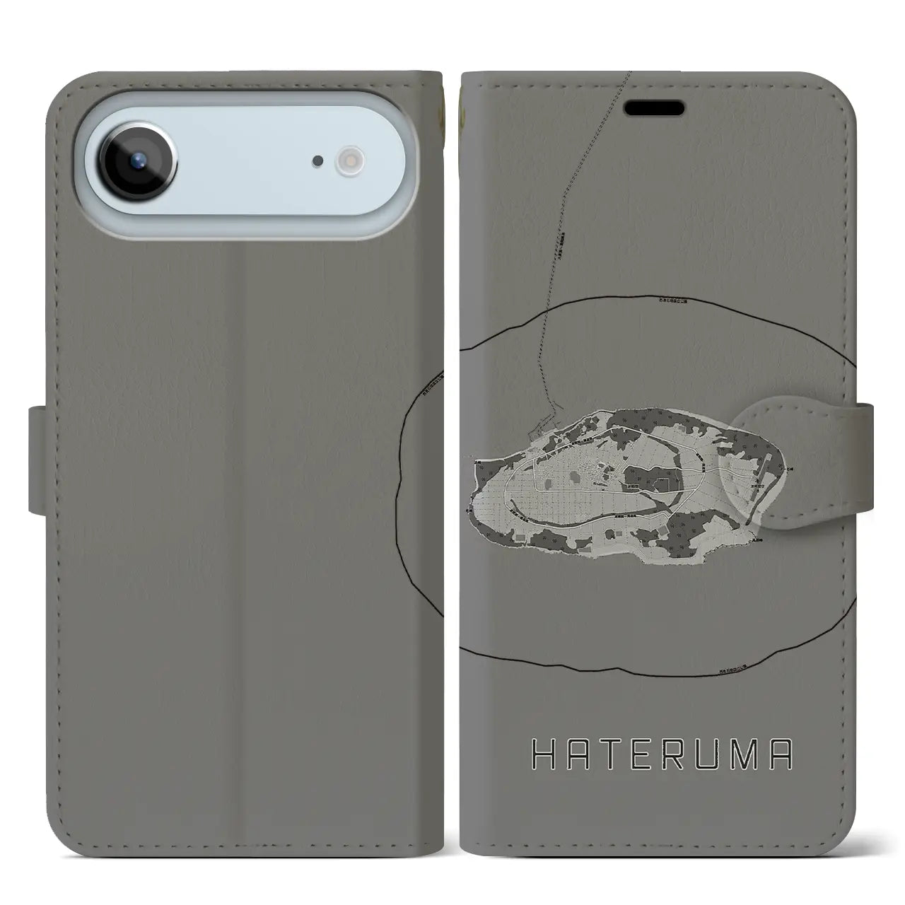 【波照間（沖縄県）】地図柄iPhoneケース（手帳タイプ）