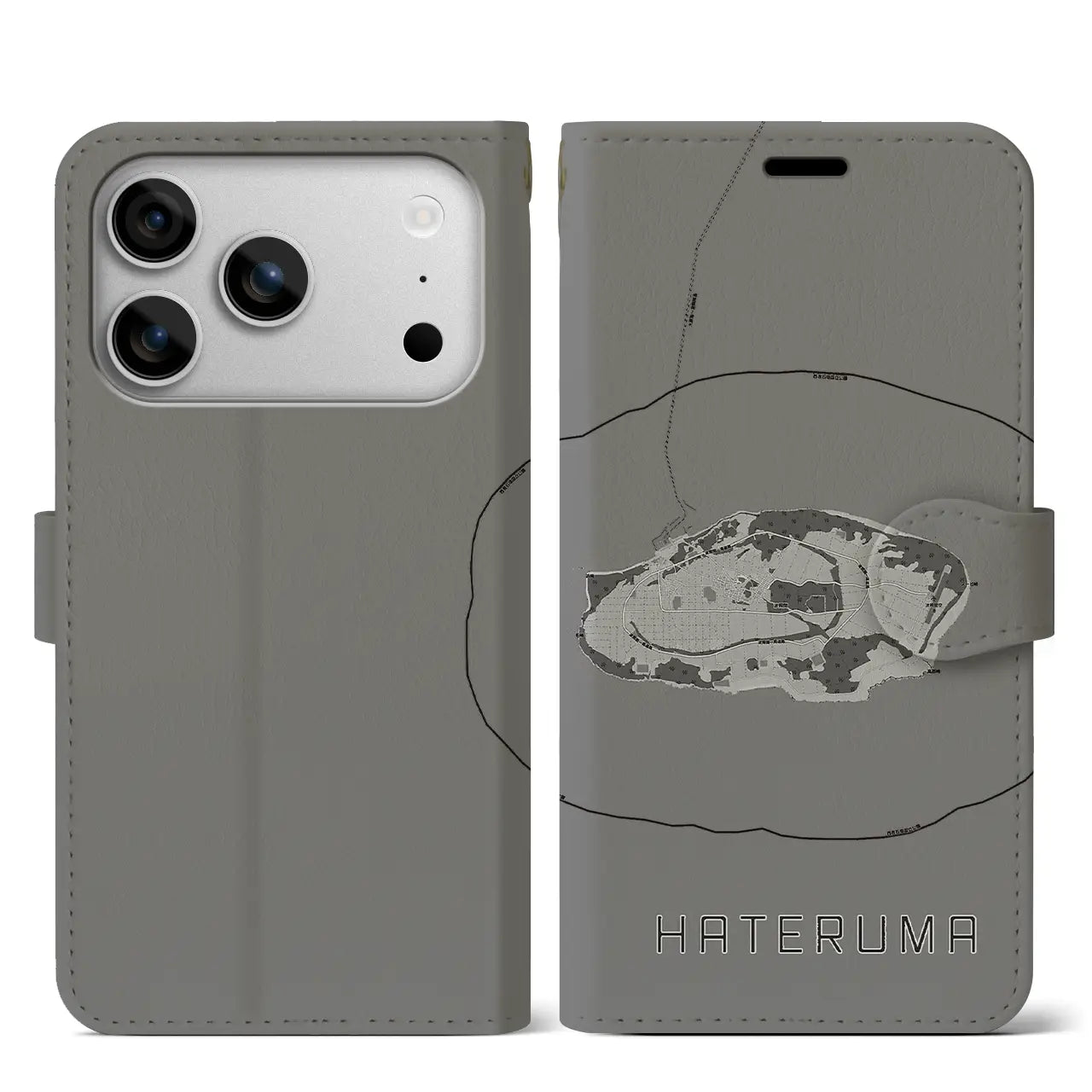 【波照間（沖縄県）】地図柄iPhoneケース（手帳タイプ）