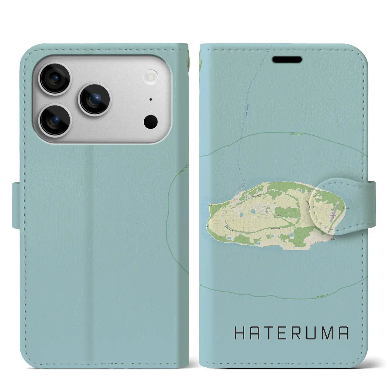 【波照間（沖縄県）】地図柄iPhoneケース（手帳タイプ）