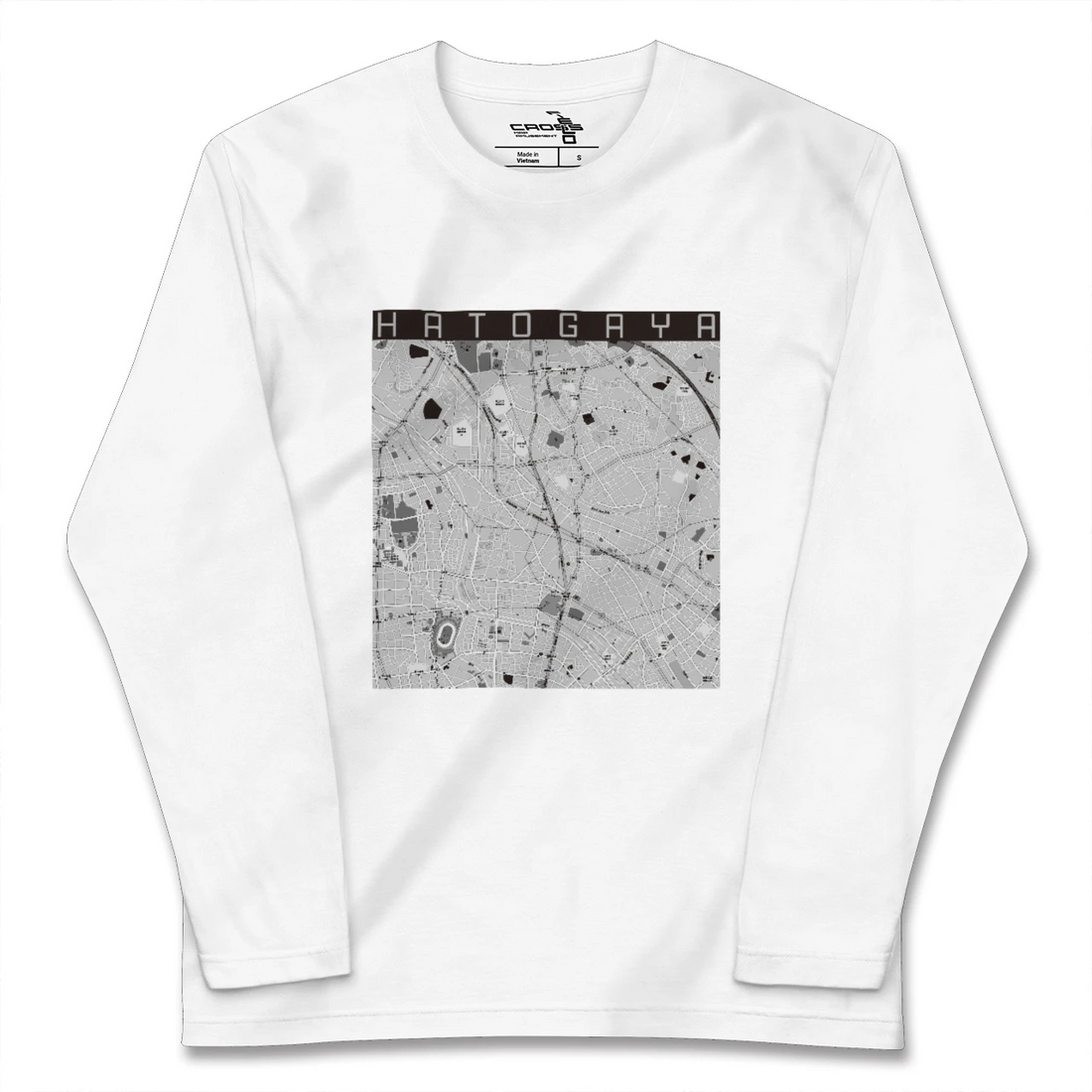 【鳩ヶ谷(埼玉県)】地図柄ロングスリーブTシャツ