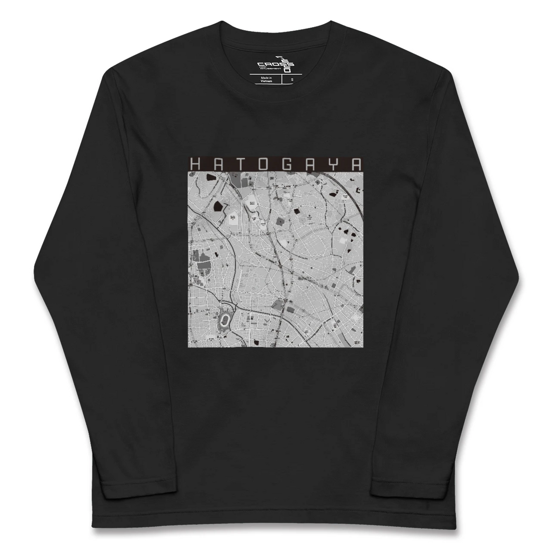 【鳩ヶ谷(埼玉県)】地図柄ロングスリーブTシャツ