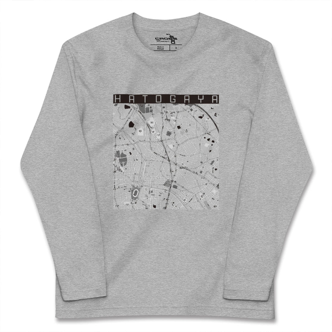 【鳩ヶ谷（埼玉県）】地図柄ロングスリーブTシャツ