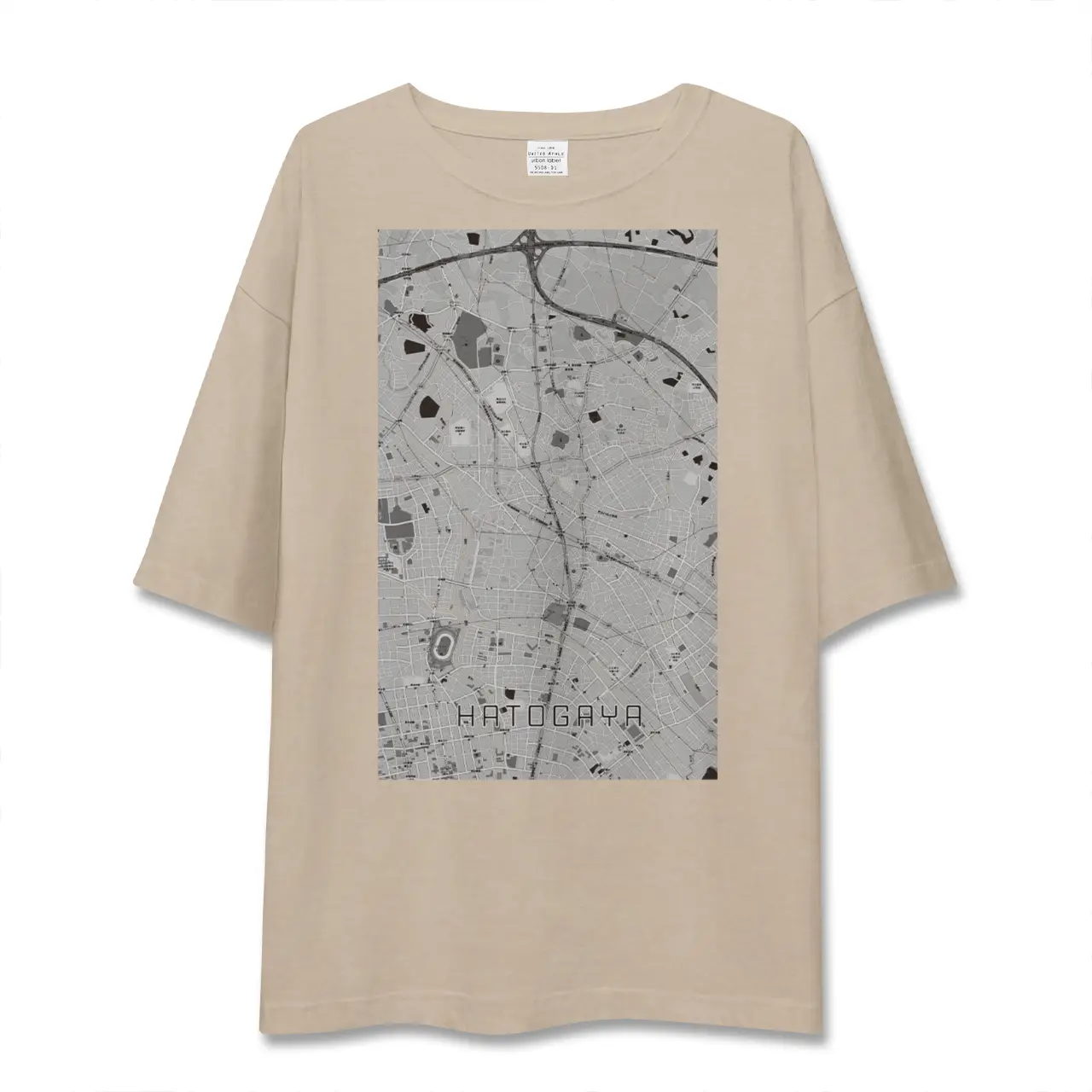 【鳩ヶ谷（埼玉県）】地図柄ビッグシルエットTシャツ