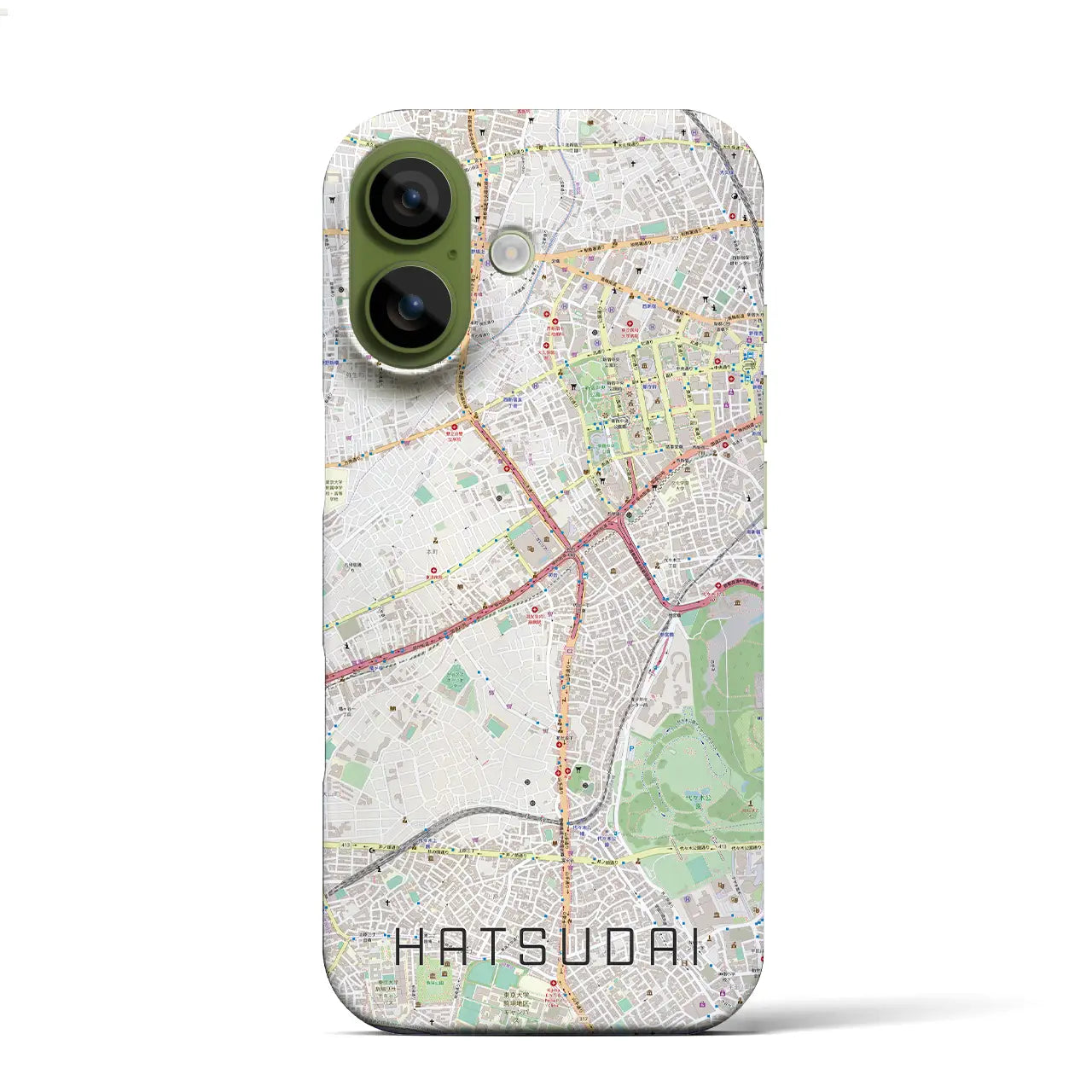 【初台（東京都）】地図柄iPhoneケース（バックカバータイプ）