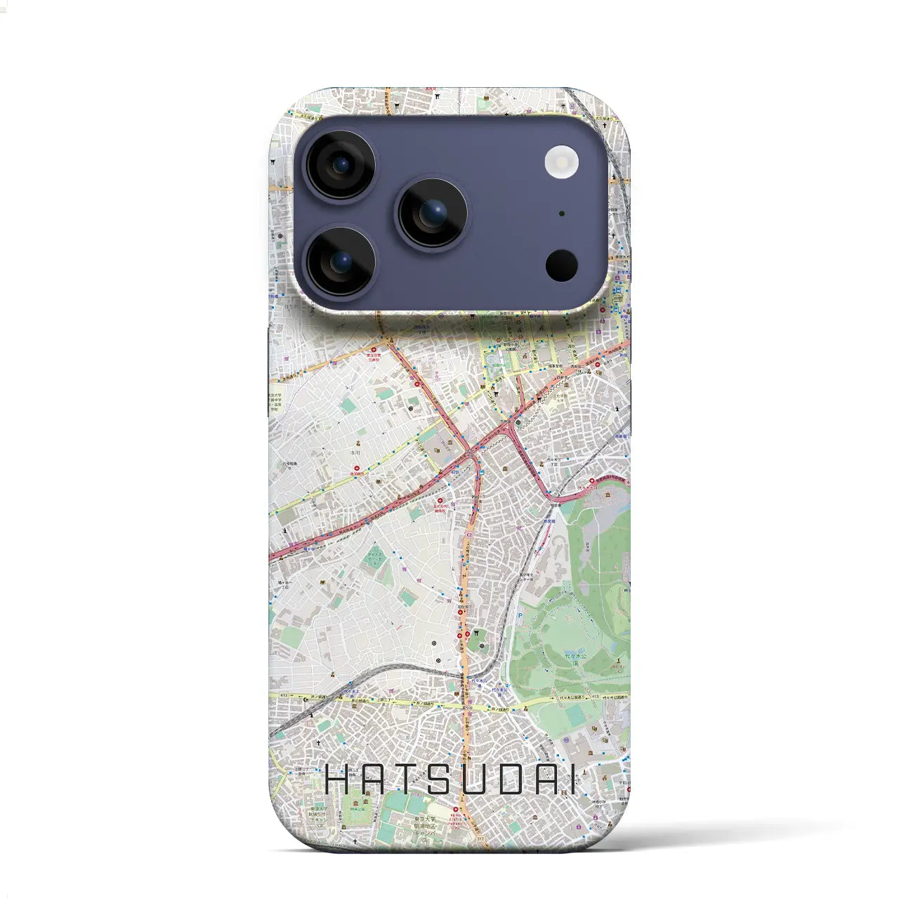【初台（東京都）】地図柄iPhoneケース（バックカバータイプ）