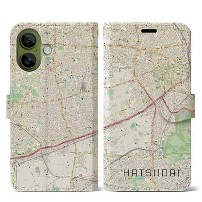 【初台（東京都）】地図柄iPhoneケース（手帳タイプ）