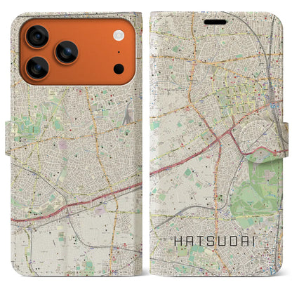 【初台（東京都）】地図柄iPhoneケース（手帳タイプ）