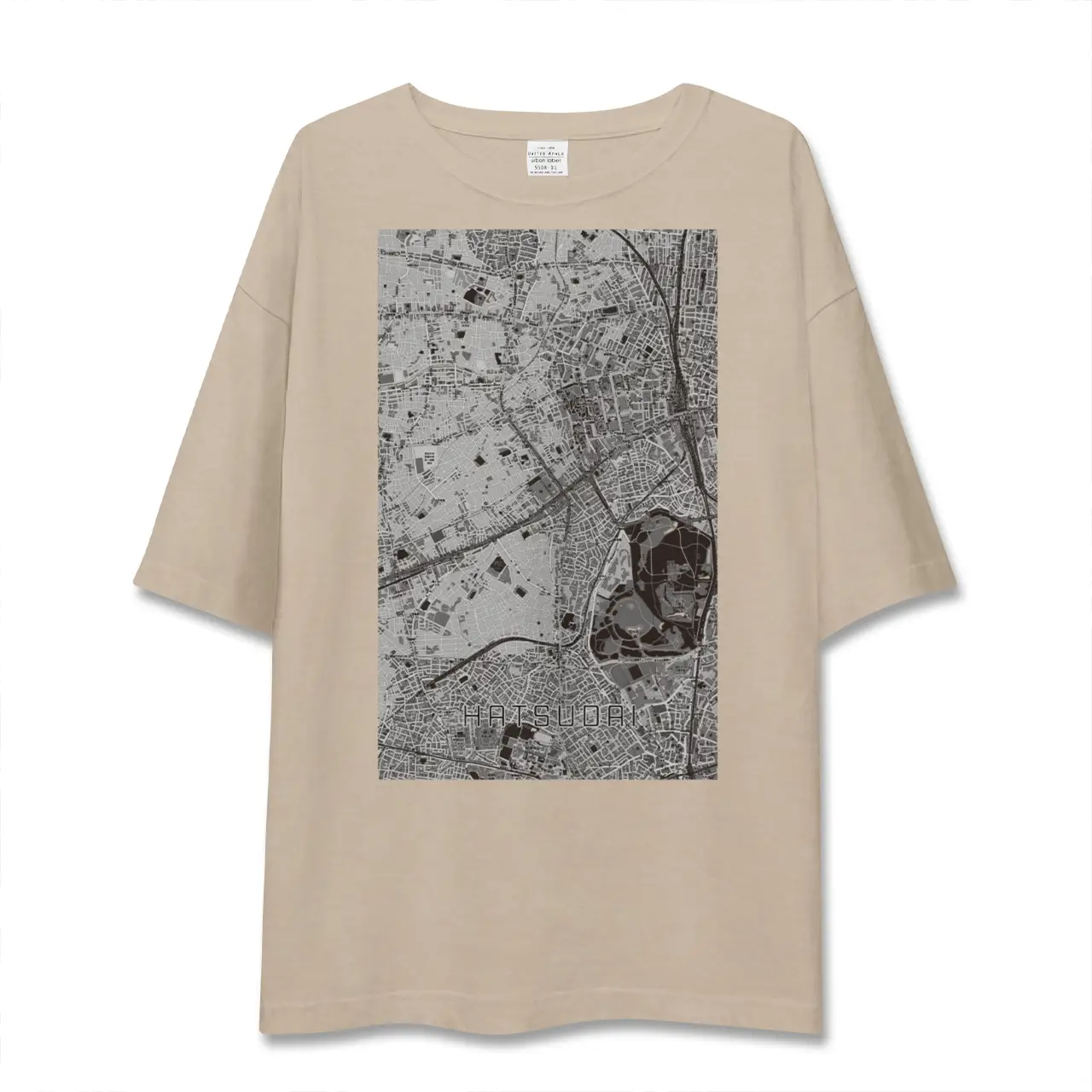 【初台（東京都）】地図柄ビッグシルエットTシャツ