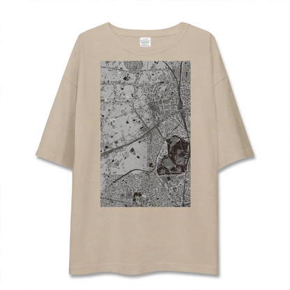 【初台（東京都）】地図柄ビッグシルエットTシャツ