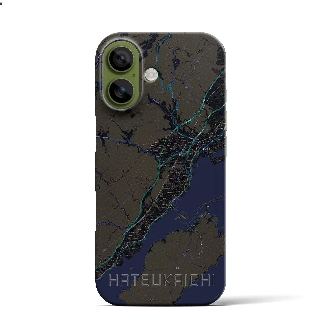 【廿日市（広島県）】地図柄iPhoneケース（バックカバータイプ）