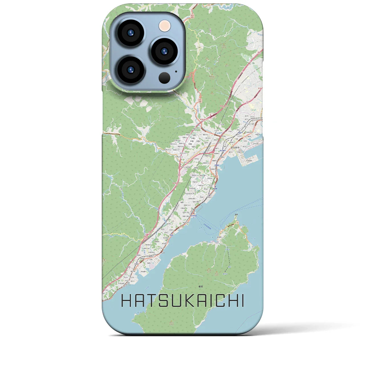 【廿日市（広島県）】地図柄iPhoneケース（バックカバータイプ）