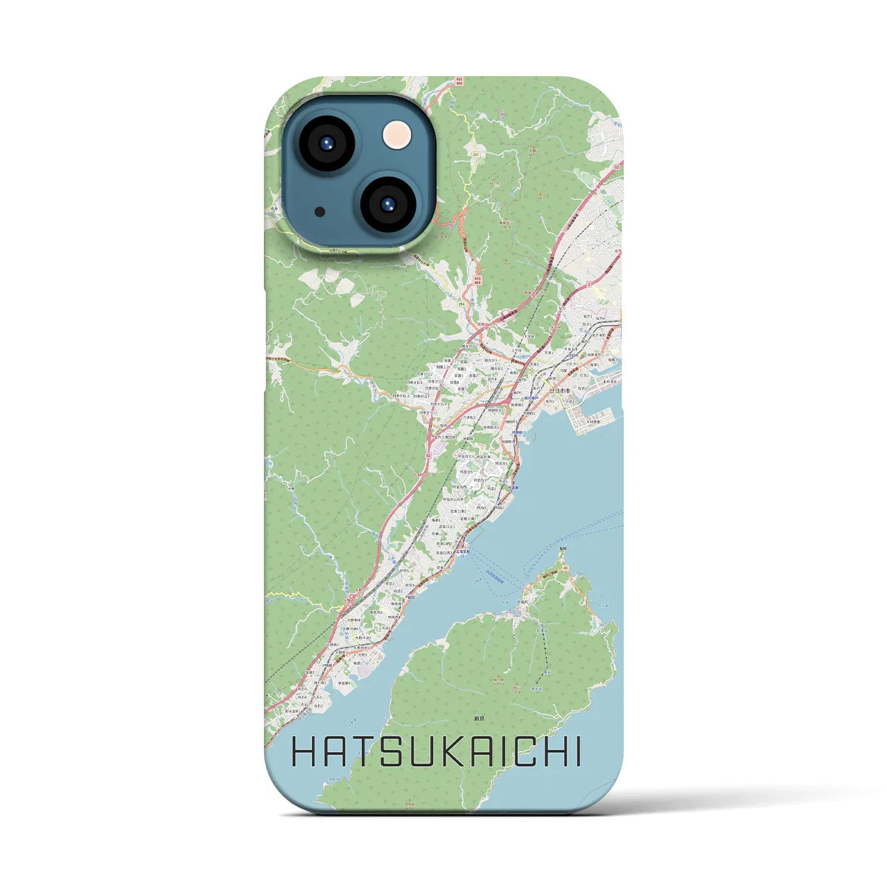 【廿日市（広島県）】地図柄iPhoneケース（バックカバータイプ）