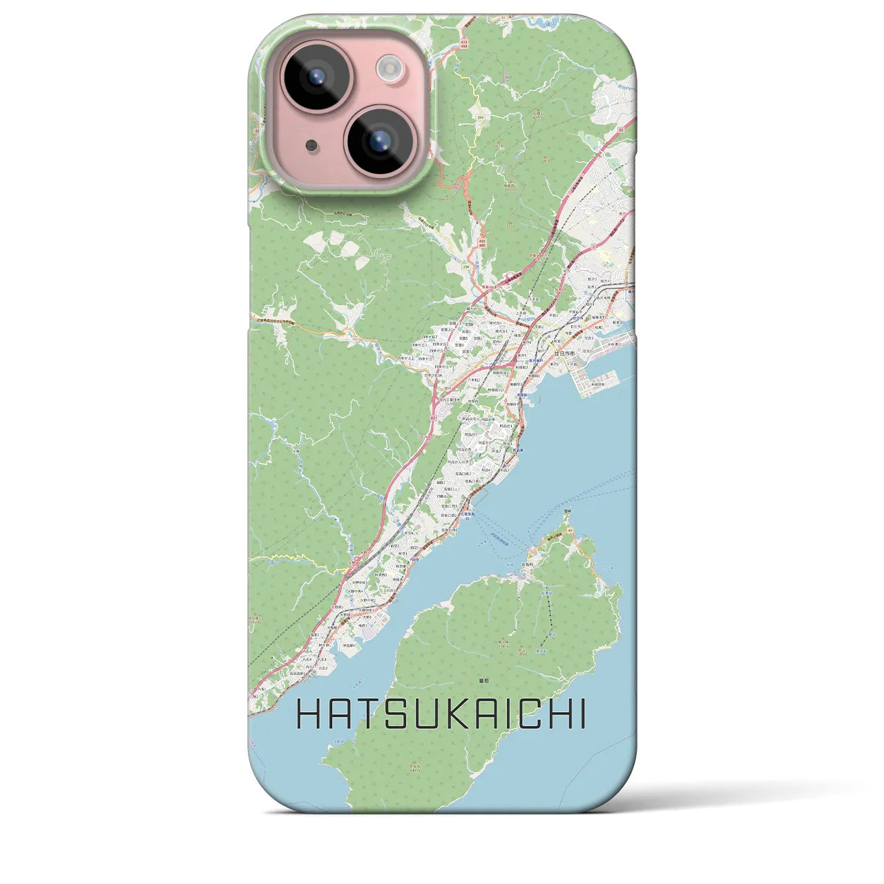 【廿日市（広島県）】地図柄iPhoneケース（バックカバータイプ）