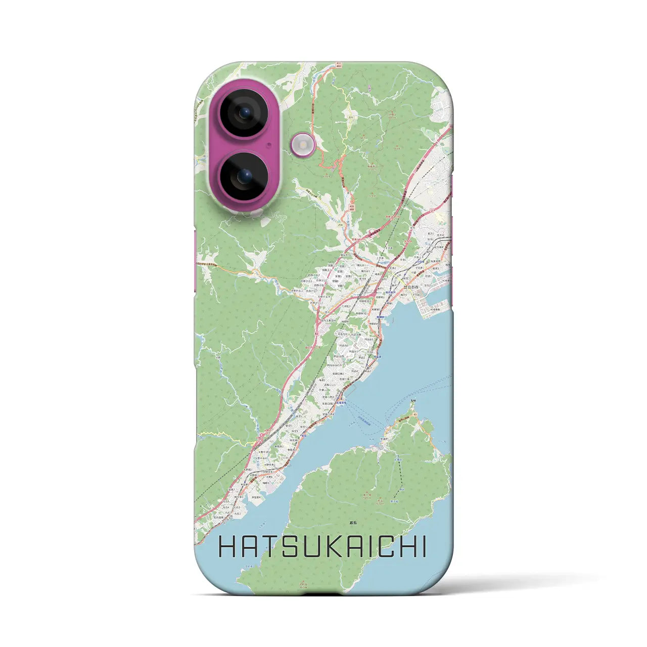 【廿日市（広島県）】地図柄iPhoneケース（バックカバータイプ）