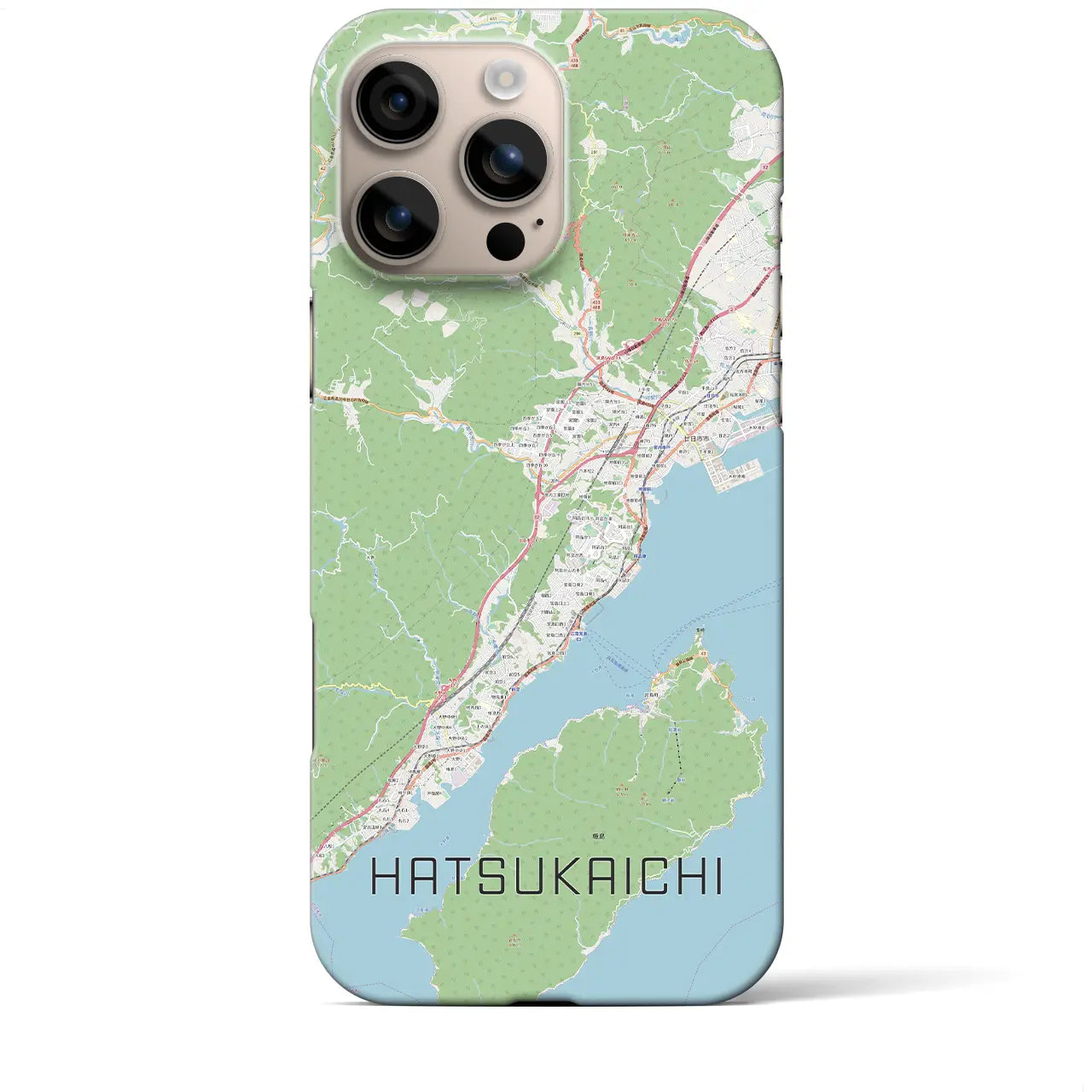 【廿日市（広島県）】地図柄iPhoneケース（バックカバータイプ）