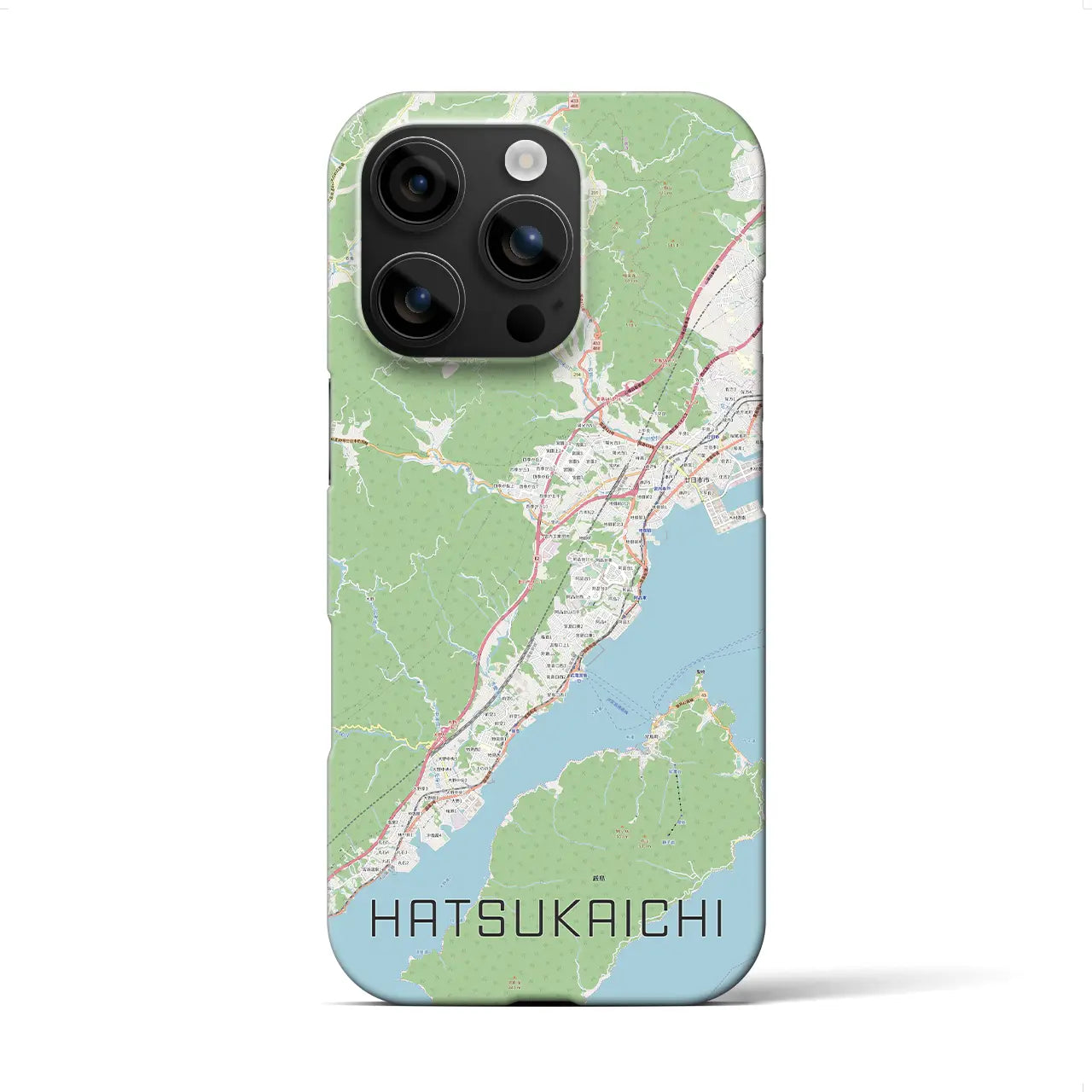 【廿日市（広島県）】地図柄iPhoneケース（バックカバータイプ）