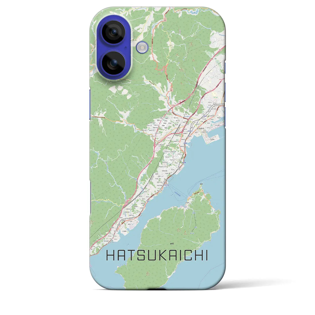【廿日市(広島県)】地図柄iPhoneケース(バックカバータイプ)ナチュラル・iPhone 16 Pro Max 用