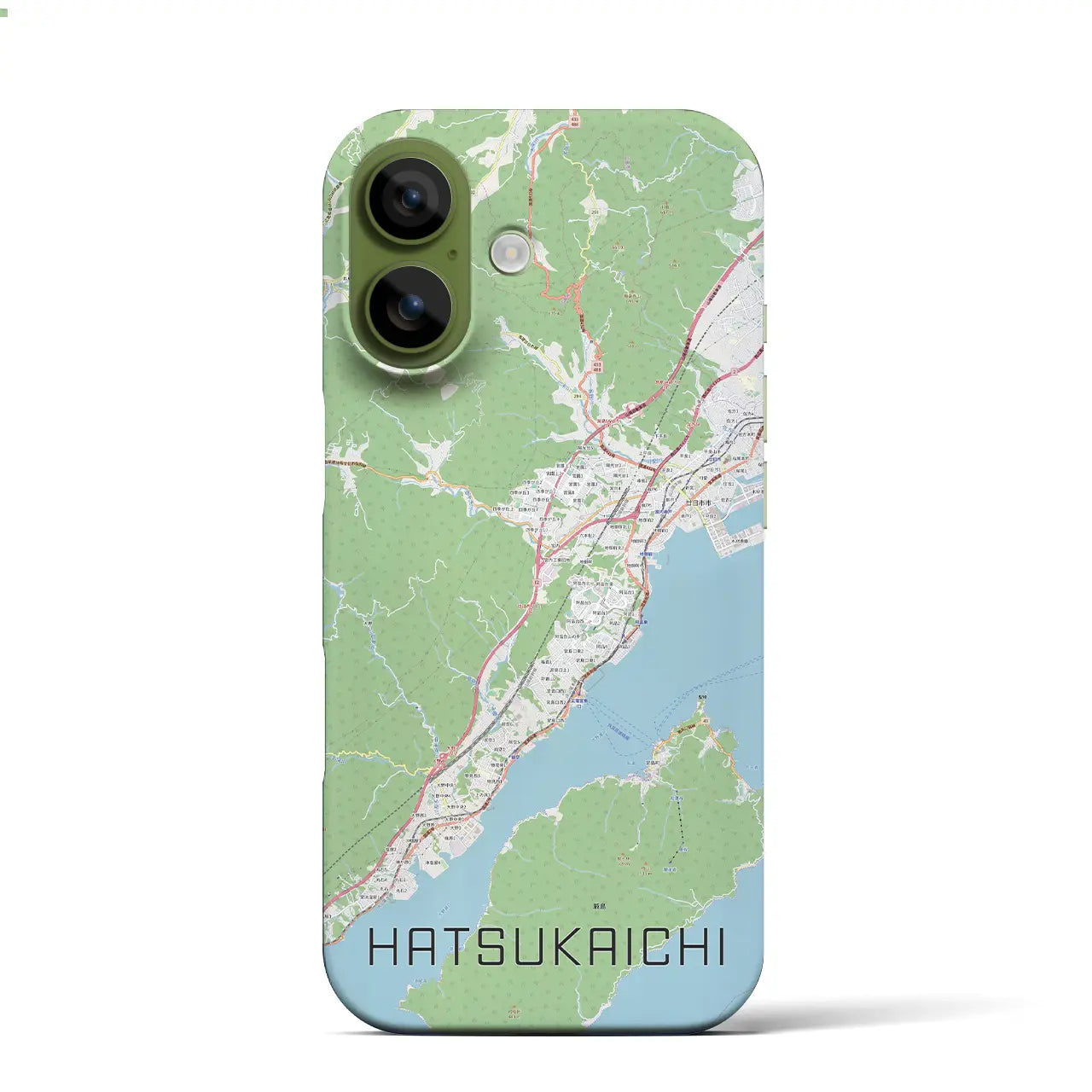 【廿日市（広島県）】地図柄iPhoneケース（バックカバータイプ）