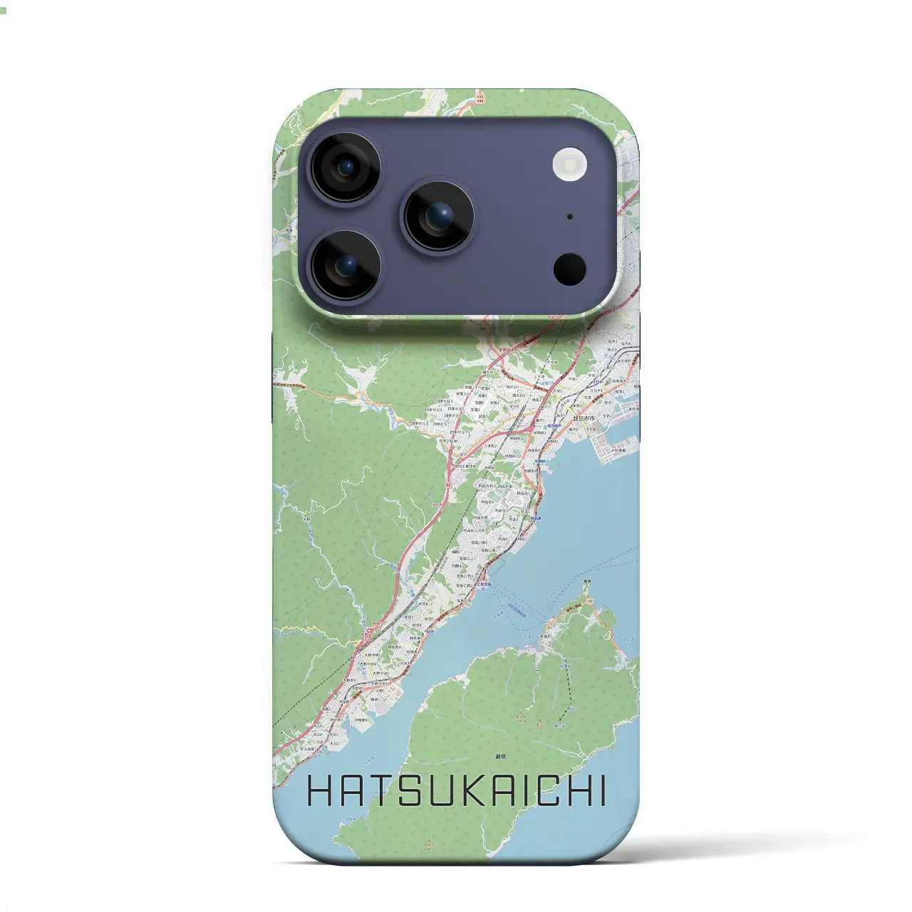 【廿日市（広島県）】地図柄iPhoneケース（バックカバータイプ）