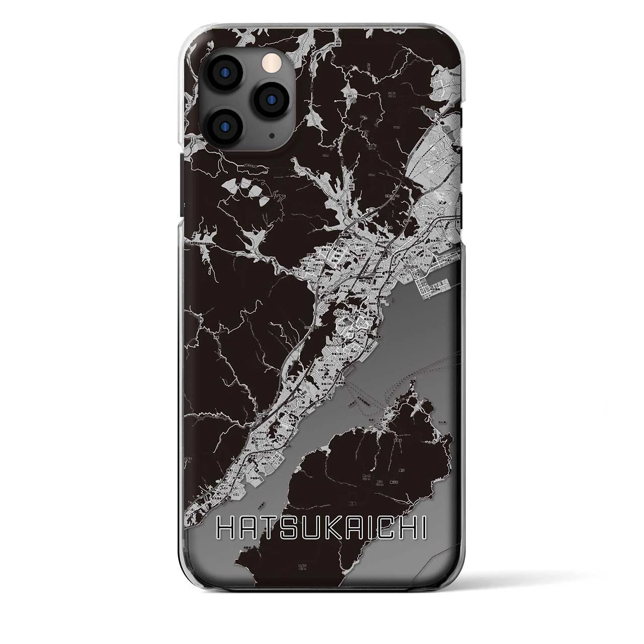 【廿日市（広島県）】地図柄iPhoneケース（クリアタイプ）