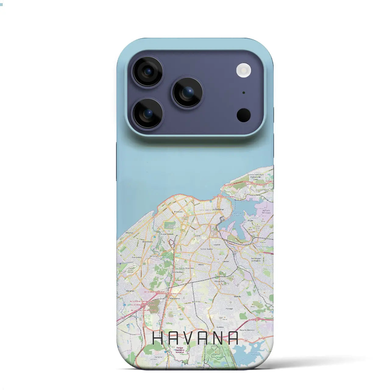 【ハバナ（キューバ）】地図柄iPhoneケース（バックカバータイプ）