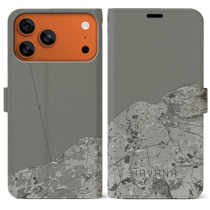 【ハバナ（キューバ）】地図柄iPhoneケース（手帳タイプ）