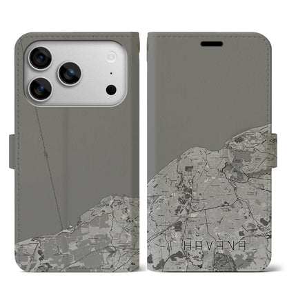 【ハバナ（キューバ）】地図柄iPhoneケース（手帳タイプ）