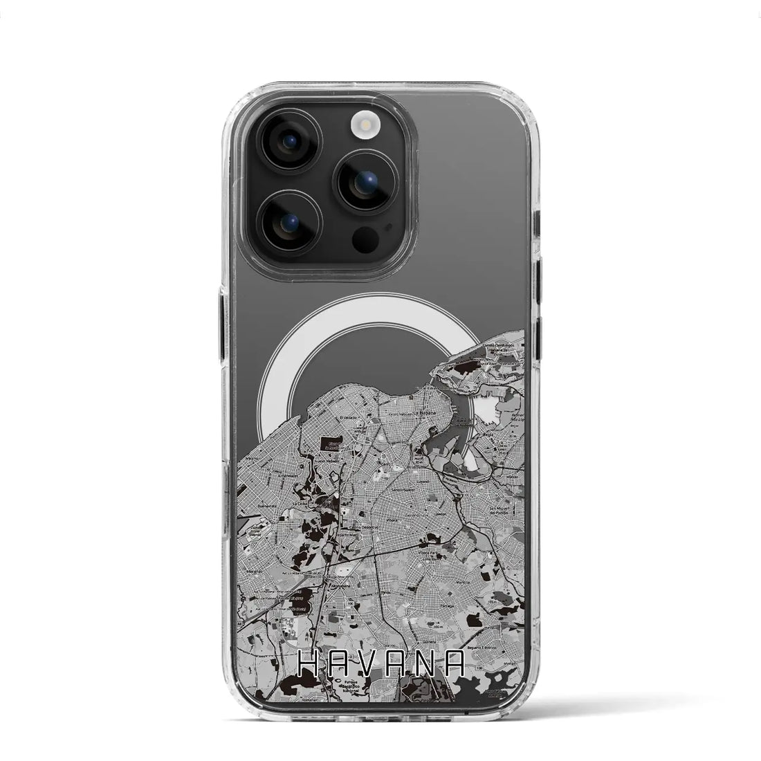 【ハバナ（キューバ）】地図柄iPhoneケース（MagSafeタイプ）