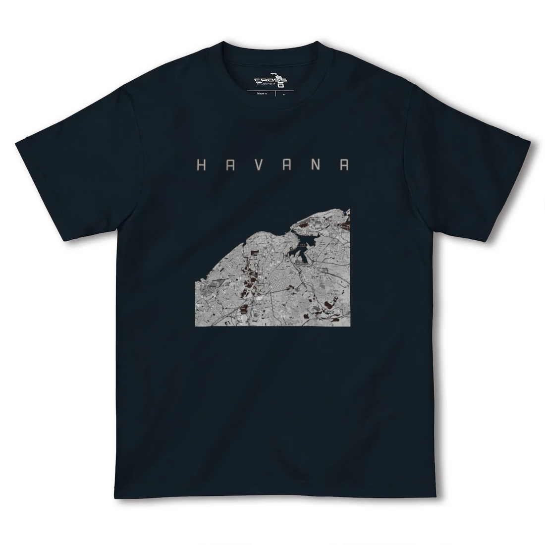 【ハバナ（キューバ）】地図柄ヘビーウェイトTシャツ
