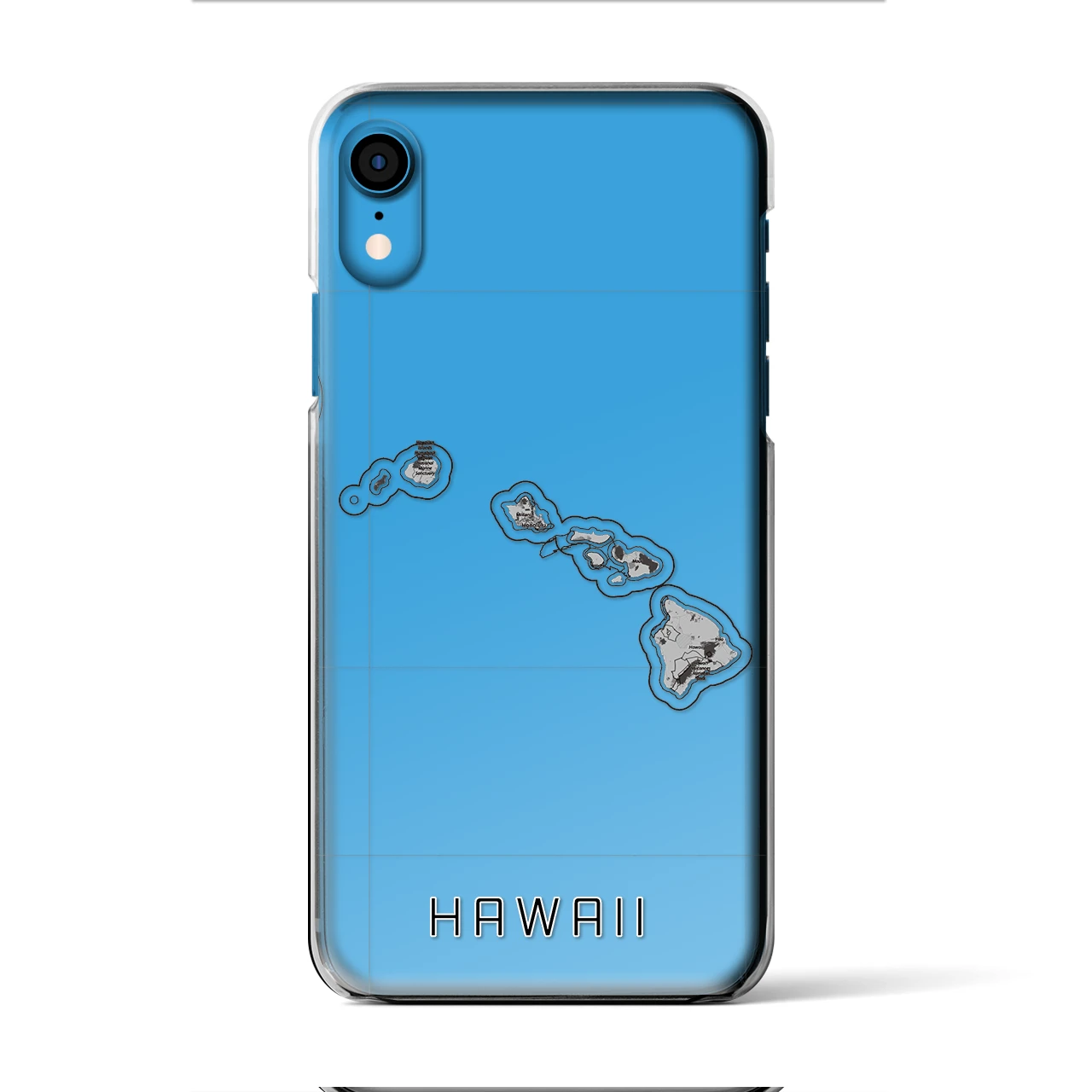 【ハワイ（アメリカ）】地図柄iPhoneケース（クリアタイプ）