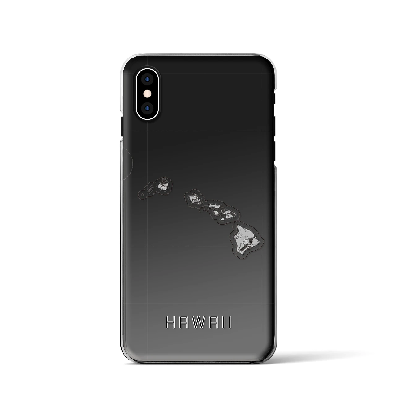【ハワイ（アメリカ）】地図柄iPhoneケース（クリアタイプ）