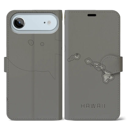 【ハワイ（アメリカ）】地図柄iPhoneケース（手帳タイプ）