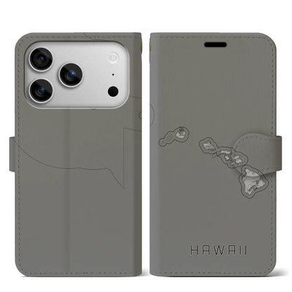 【ハワイ（アメリカ）】地図柄iPhoneケース（手帳タイプ）