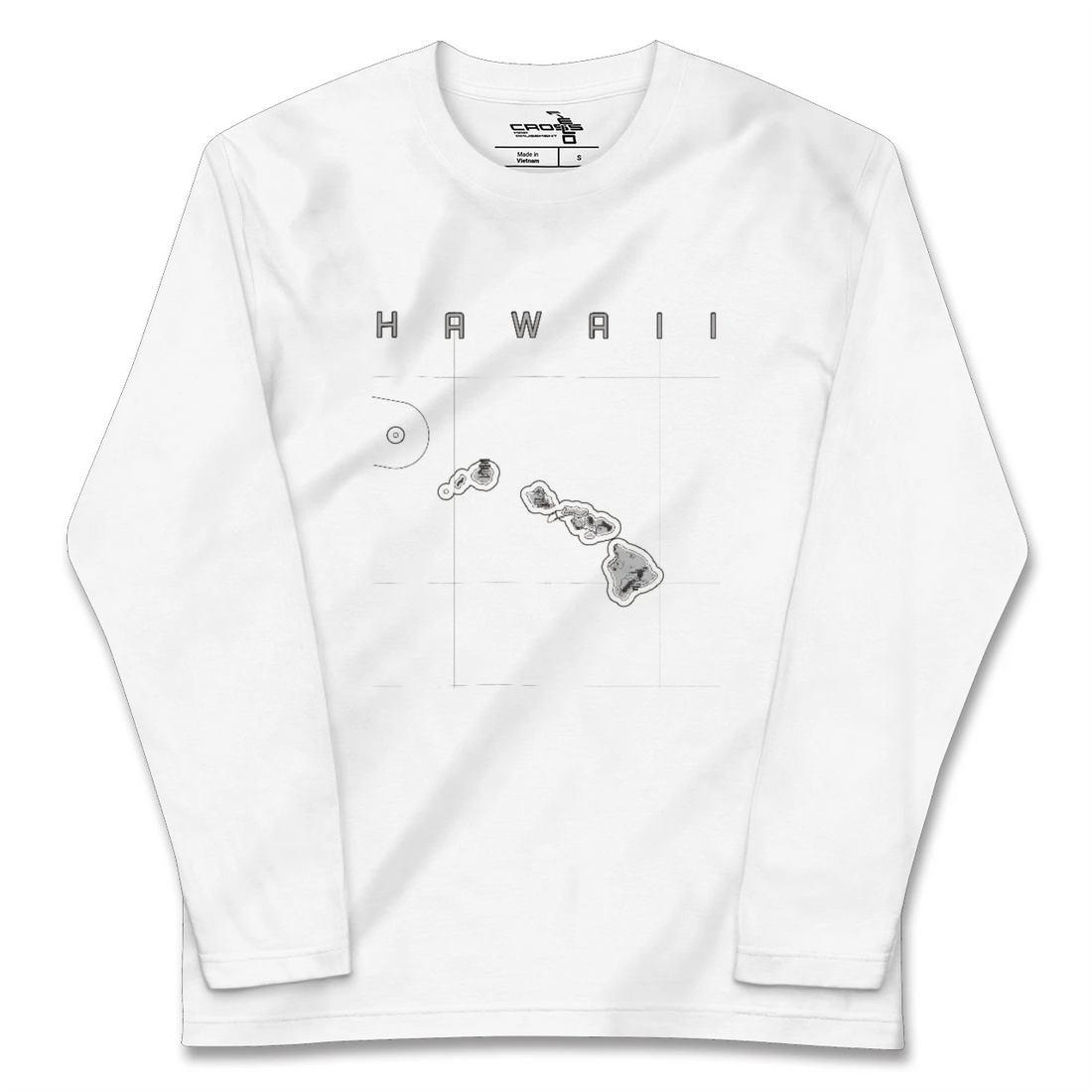 【ハワイ（アメリカ）】地図柄ロングスリーブTシャツ