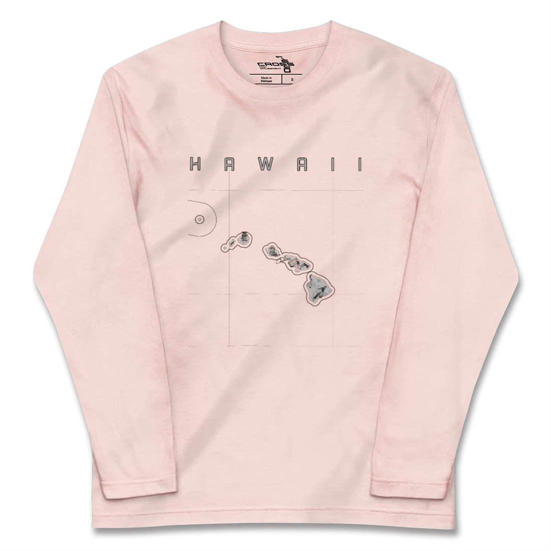 【ハワイ(アメリカ)】地図柄ロングスリーブTシャツ
