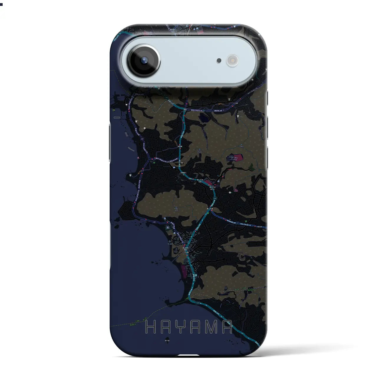 【葉山（神奈川県）】地図柄iPhoneケース（バックカバータイプ）