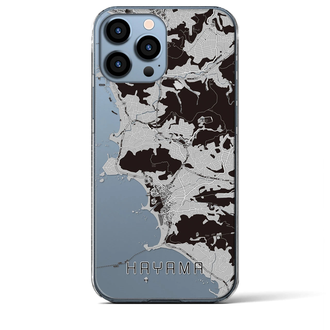 【葉山（神奈川県）】地図柄iPhoneケース（クリアタイプ）
