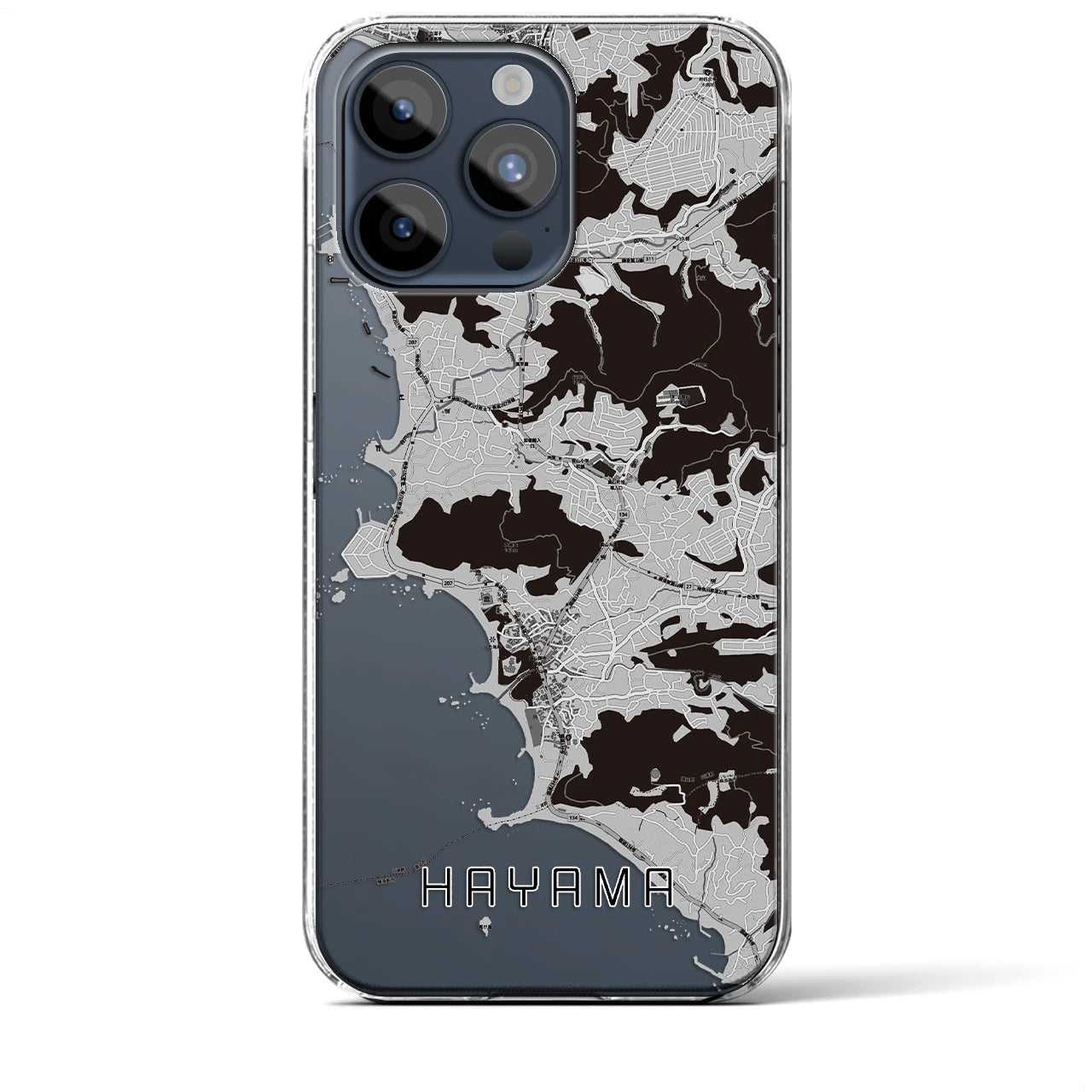 【葉山（神奈川県）】地図柄iPhoneケース（クリアタイプ）