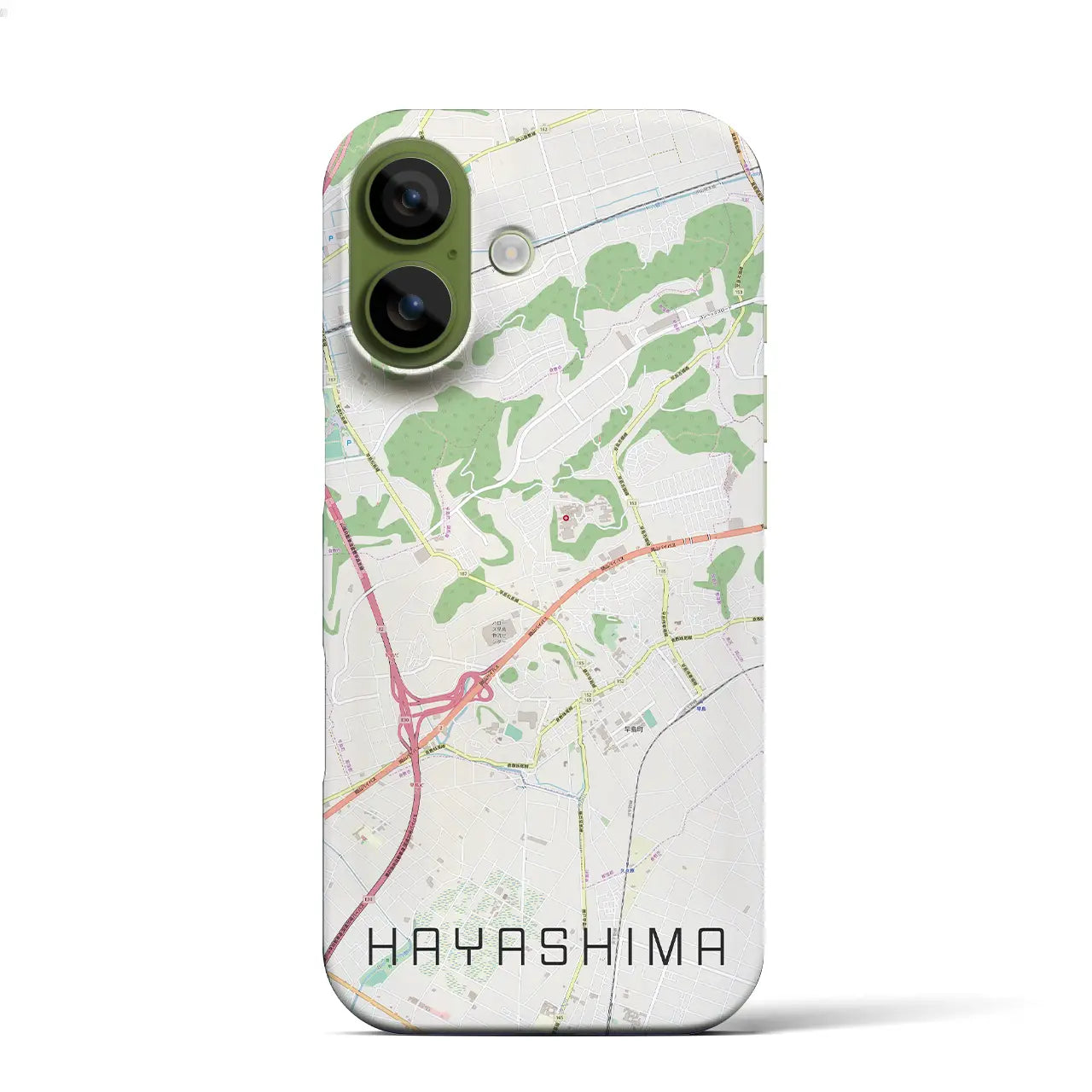 【早島（岡山県）】地図柄iPhoneケース（バックカバータイプ）