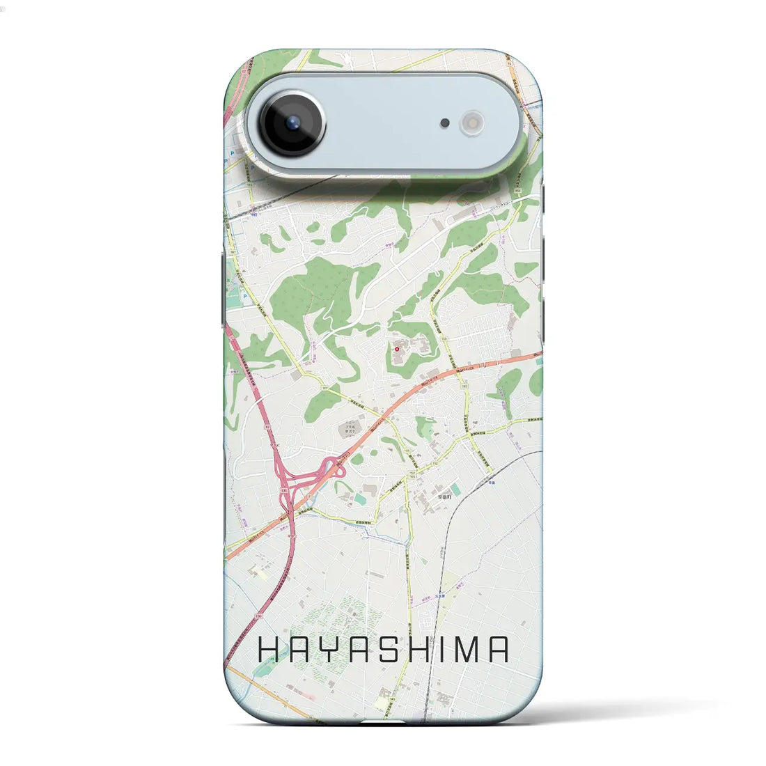 【早島（岡山県）】地図柄iPhoneケース（バックカバータイプ）ナチュラル・iPhone 17 Pro Max 用