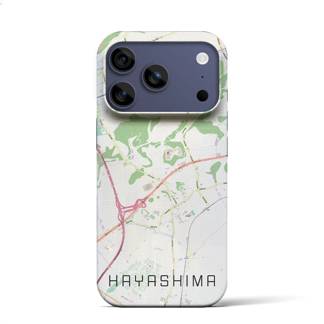 【早島（岡山県）】地図柄iPhoneケース（バックカバータイプ）ナチュラル・iPhone 17 Pro Max 用